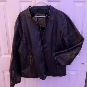 Mens faux leather jacket